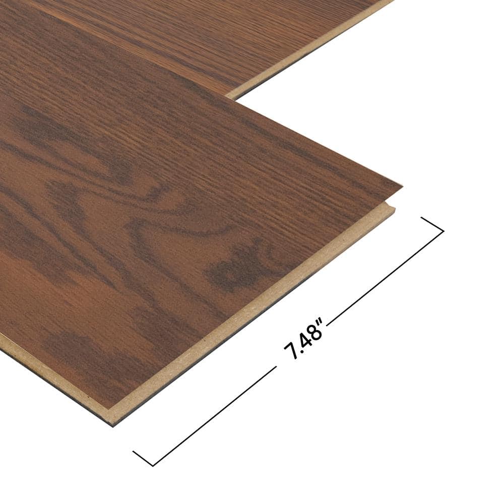 Pergo XP Burnt Anndel Oak 10 mm T x 7.4 in. W x 47.2 in. L Laminate Wood Flooring (19.63 sq. ft./Case)