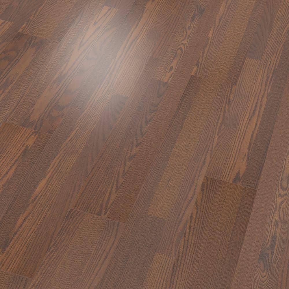 Pergo XP Burnt Anndel Oak 10 mm T x 7.4 in. W x 47.2 in. L Laminate Wood Flooring (19.63 sq. ft./Case)