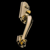 Prestige Avendale Single Cylinder Lifetime Polished Brass Door Handleset with Alcott Door Knob featuring SmartKey Security