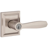 Torrey Venetian Bronze Low Profile Rose Keyed Entry Door Lever with SmartKey Security