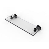 Sag Harbor Collection 16 in. Glass Vanity Shelf with Beveled Edges in Satin Nickel - Super Arbor