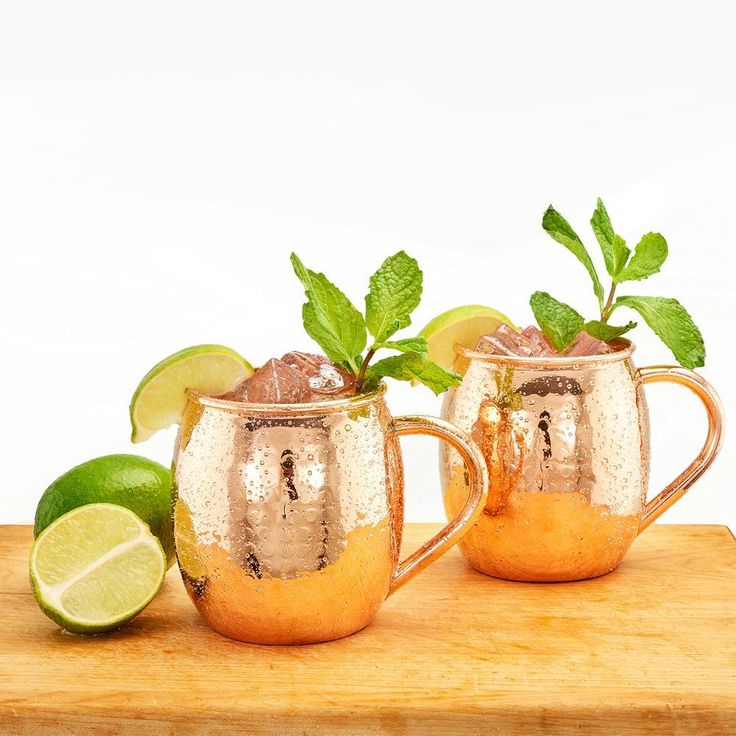 16 oz. Hammered Solid Copper Moscow Mule Mug (Set of 2)
