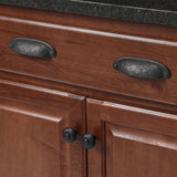 Refined 3 in. Center-to-Center Black Iron Cup Rustic Pull - Super Arbor