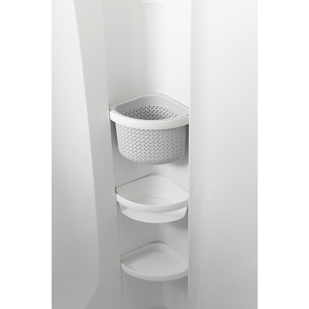 36 in. x 76 in. 1-Piece Direct-to-Stud Alcove Shower Back Wall in White - Super Arbor