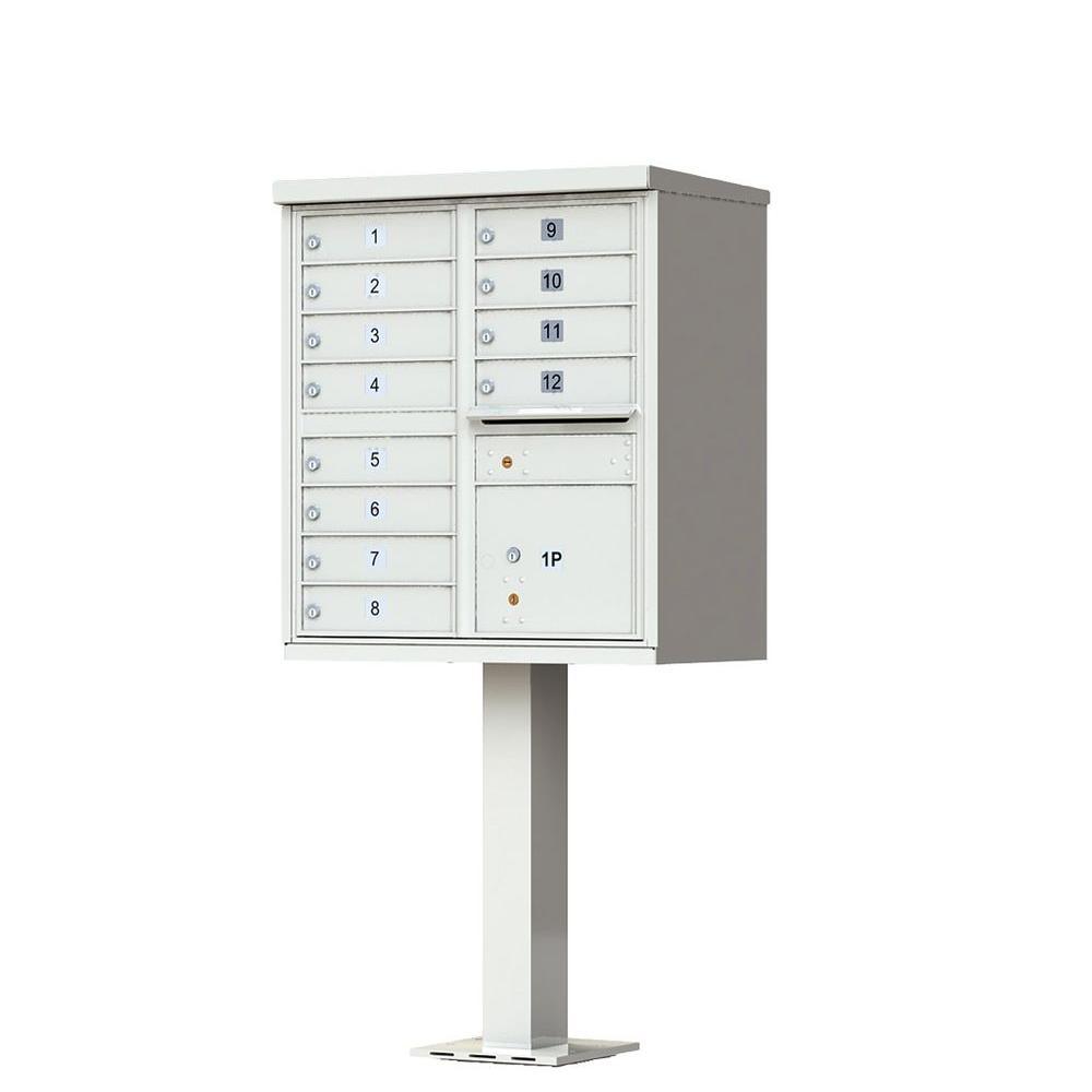 16-Mailboxes 1-Outgoing Mail Compartment 2-Parcel Lockers Pedestal Mount Cluster Box Unit - Super Arbor