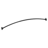 Moen 54-in to 72-in Matte Black Fixed Single Curve Shower Rod