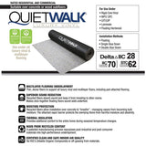 QuietWalk 100 Square Foot Luxury Vinyl Sound Reflecting Flooring Underlayment