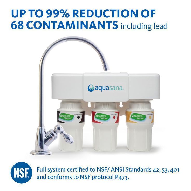 3-Stage Under Counter Water Filtration System with Faucet in Chrome