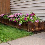 Sunnydaze Decor Rustic 22 in. L x 15 in. H Wood Garden Fence (5-Pack)