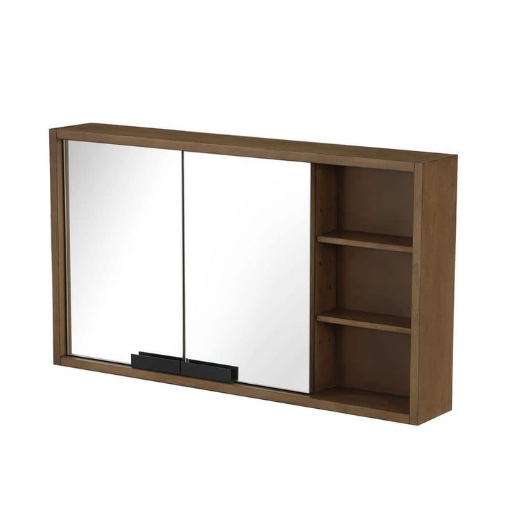 Home Decorators Collection Kordite 42 in. W x 7 in. D x 24 in. H Rectangular Surface Mount Almond Latte Medicine Cabinet with Mirror