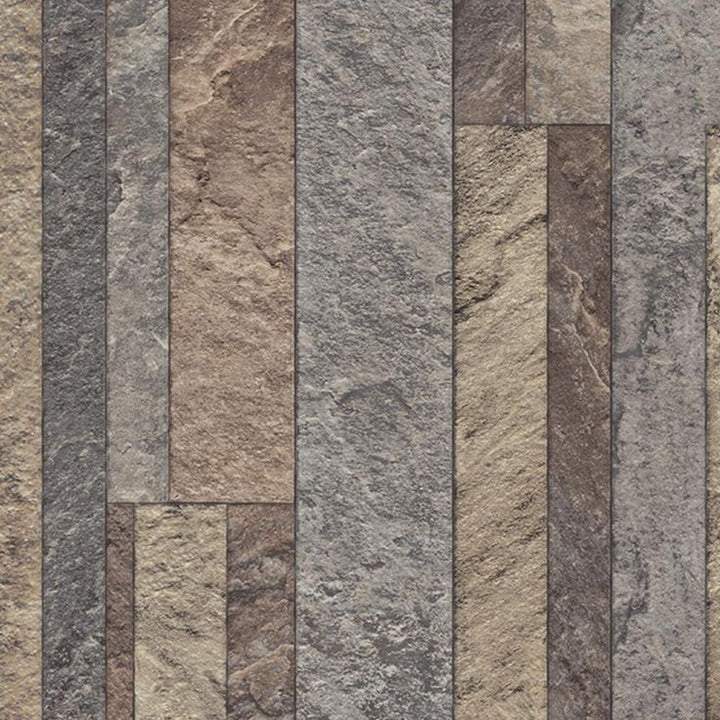 TrafficMASTER Broken Slate Multi-Color Residential Vinyl Sheet, Sold by 13.2 ft. Wide x Custom Length