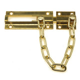 Solid Brass Chain Bolt Guard in Satin Nickel - Super Arbor