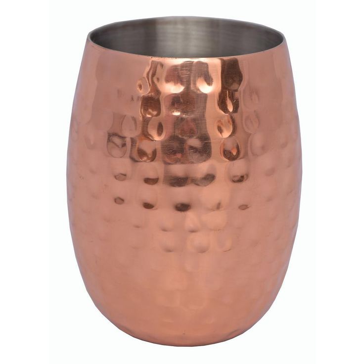 16 oz. Double Wall Hammered Copper Tumbler (4-Pack)