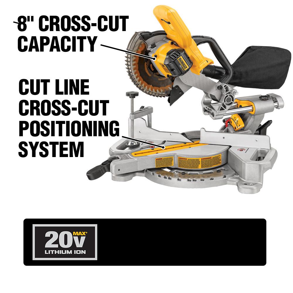 20-Volt Max Lithium-Ion Cordless Miter Saw (Tool-Only) with Bonus 20-Volt MAX XR Lithium-Ion Premium 4.0Ah Battery Pack