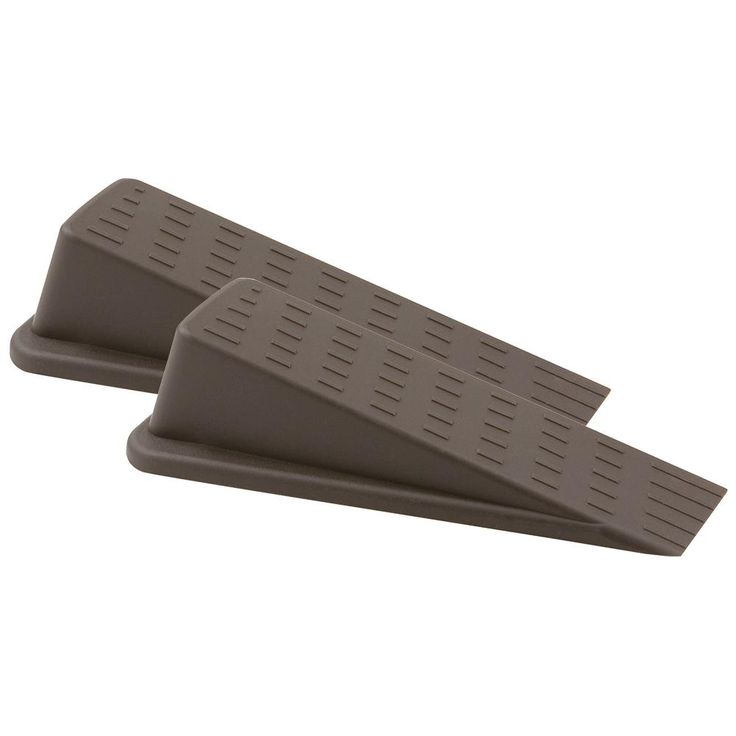 Heavy-Duty Walnut Brown Doorstop (2 per Pack)