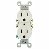 15 Amp Residential Grade Grounding Duplex Outlet, Ivory (10-Pack) - Super Arbor