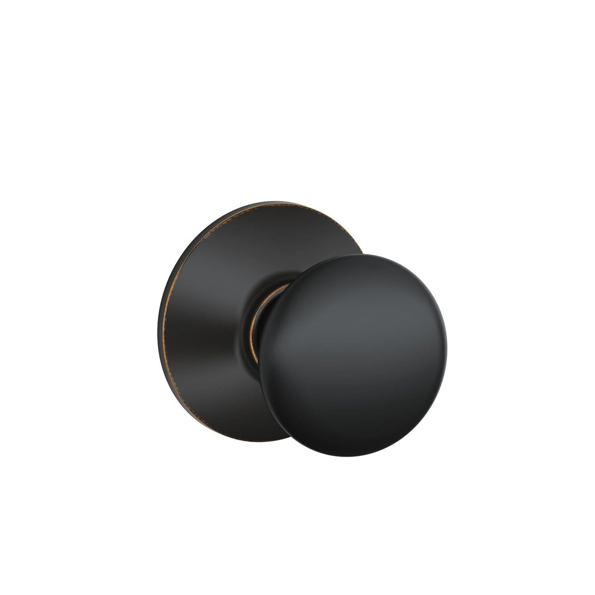 Schlage Plymouth Aged Bronze Passage Door Knob, Right or Left Handed