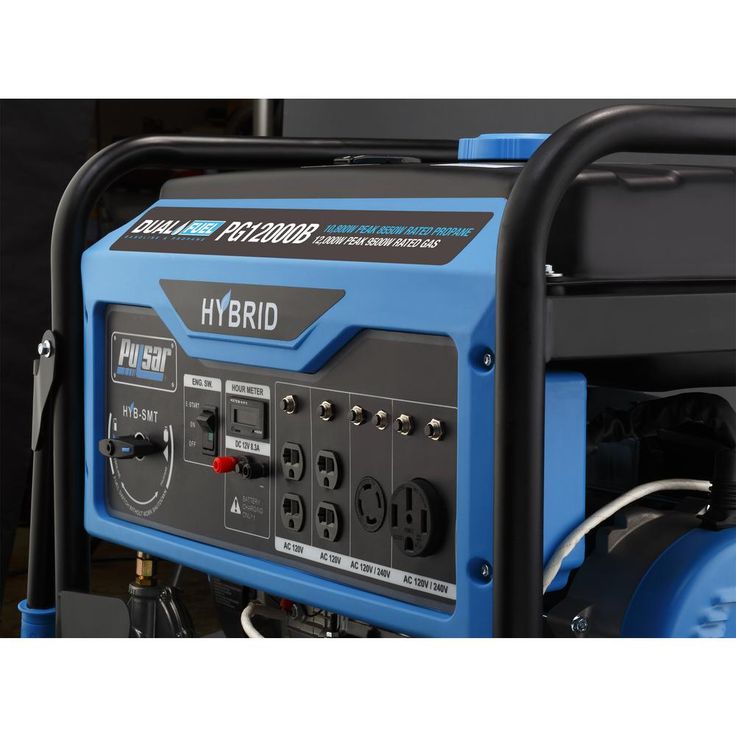 Pulsar 12,000-Watt/9,500-Watt Dual Fuel Gasoline/Propane Powered Electric/Recoil Start Portable Generator 457cc CARB Compliant