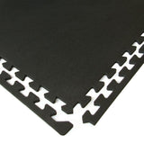 Greatmats Sport Plus Designer Black 2 ft. x 2 ft. x 0.39 in. Interlocking High Density Foam Floor Tiles (Case of 25)