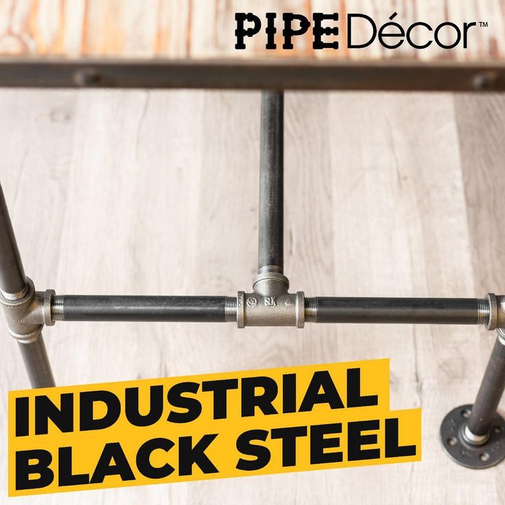 3/4 in. Black Pipe 42.5 in. L x 30 in. H Poker Design Kitchen Table Kit