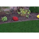 ProFlex 20 ft. Brown Scalloped Woodgrain Plastic No-Dig Edging Kit - Super Arbor