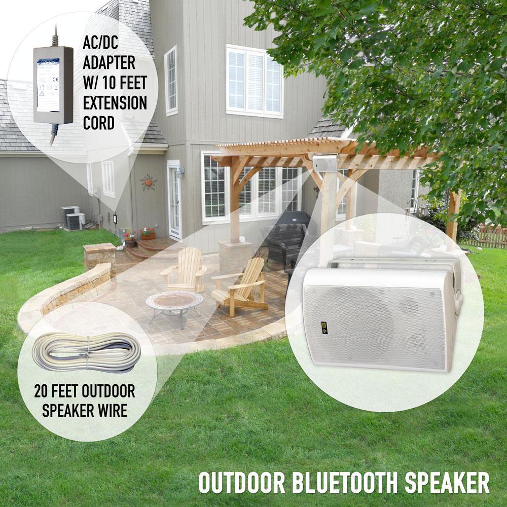 Bluetooth BT Blast 5.25 Indoor/Outdoor Weatherproof Patio Speakers, Gray Rated Industry Best (Pair) - Super Arbor