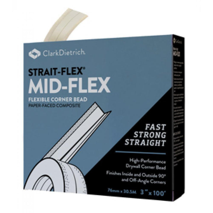 3 in. x 100 ft. Mid-Flex Flexible Paper Corner Bead - Super Arbor
