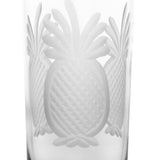 Pineapple 15 oz. Clear Highball Glass (Set of 4)