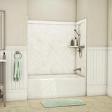 Elite 32 in. x 60 in. x 60 in. 9-Piece Easy Up Adhesive Tub Surround in Calypso - Super Arbor