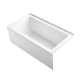Underscore 60 in. Rectangular Apron Front Right Drain Bathtub in Cashmere - Super Arbor
