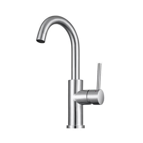Franke Eos Franke Stainless Steel 1-Handle Deck Mount High-Arc Handle Kitchen Faucet