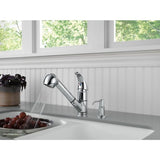 Peerless Chrome 1-Handle Deck-Mount Pull-Out Handle Kitchen Faucet (Deck Plate Included)