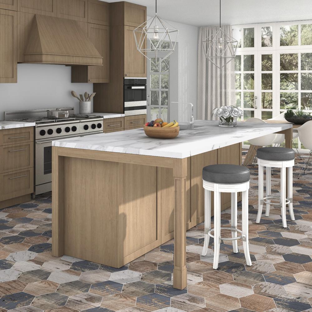 Gaugin Hex Catan Shadow 8-5/8 in. x 9-7/8 in. Porcelain Floor and Wall Tile (11.56 sq. ft. / case)