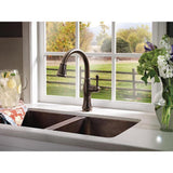 Cassidy Single-Handle Pull-Down Sprayer Kitchen Faucet in Venetian Bronze - Super Arbor