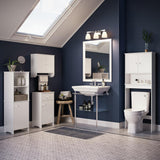 Medford Collection 15.75 in.  W x 11.75 in.  D x 46 in.  H Tall Floor Cabinet in White - Super Arbor