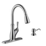 All-in-One Dual Mount 18-Gauge Stainless Steel 33 in. 2-Hole 50/50 Double Bowl Kitchen Sink with Pull-Out Kitchen Faucet