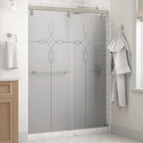 Lyndall 60 in. x 71-1/2 in. Frameless Mod Soft-Close Sliding Shower Door in Matte Black with 1/4 in. (6 mm) Clear Glass - Super Arbor