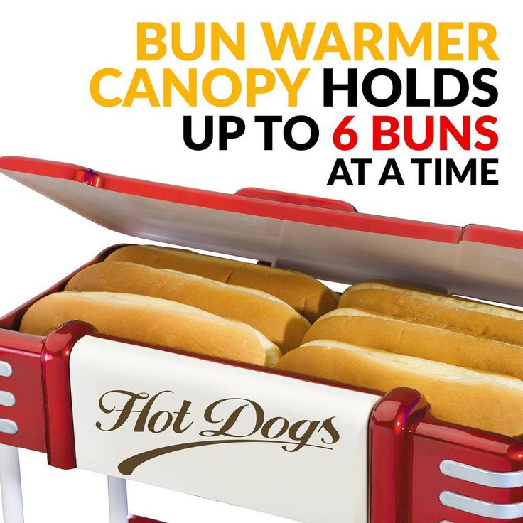 Retro Red Electric Hot Dog Roller and Bun Warmer