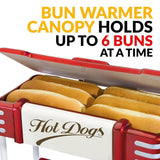 Retro Red Electric Hot Dog Roller and Bun Warmer