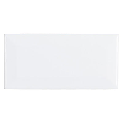Jeffrey Court Fresh White 3 in. x 6 in. Glossy Beveled Ceramic Wall Tile (11 sq. ft. / case) - Super Arbor