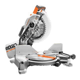 15 Amp 10 in. Dual Miter Saw with LED Cut Line Indicator and Professional Compact Miter Saw Stand