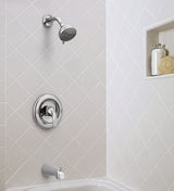 Moen Adler Chrome 1-Handle Bathtub and Shower Faucet with Valve