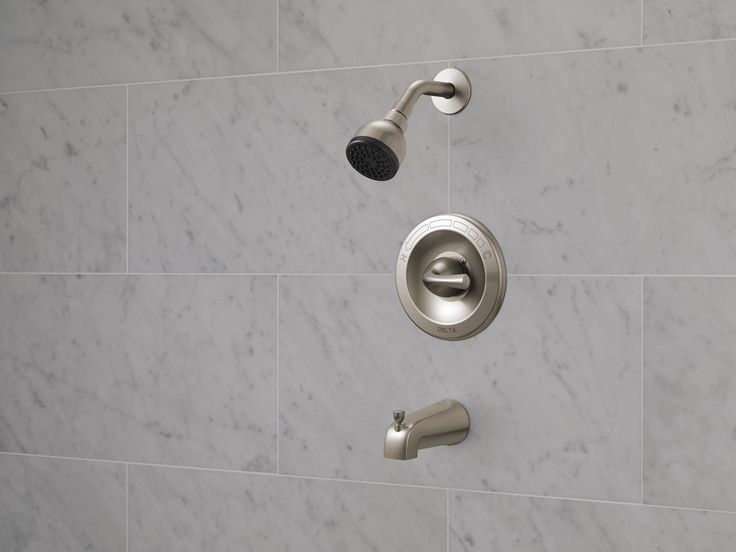 Delta Foundations Brushed Nickel 1-Handle Bathtub and Shower Faucet with Valve