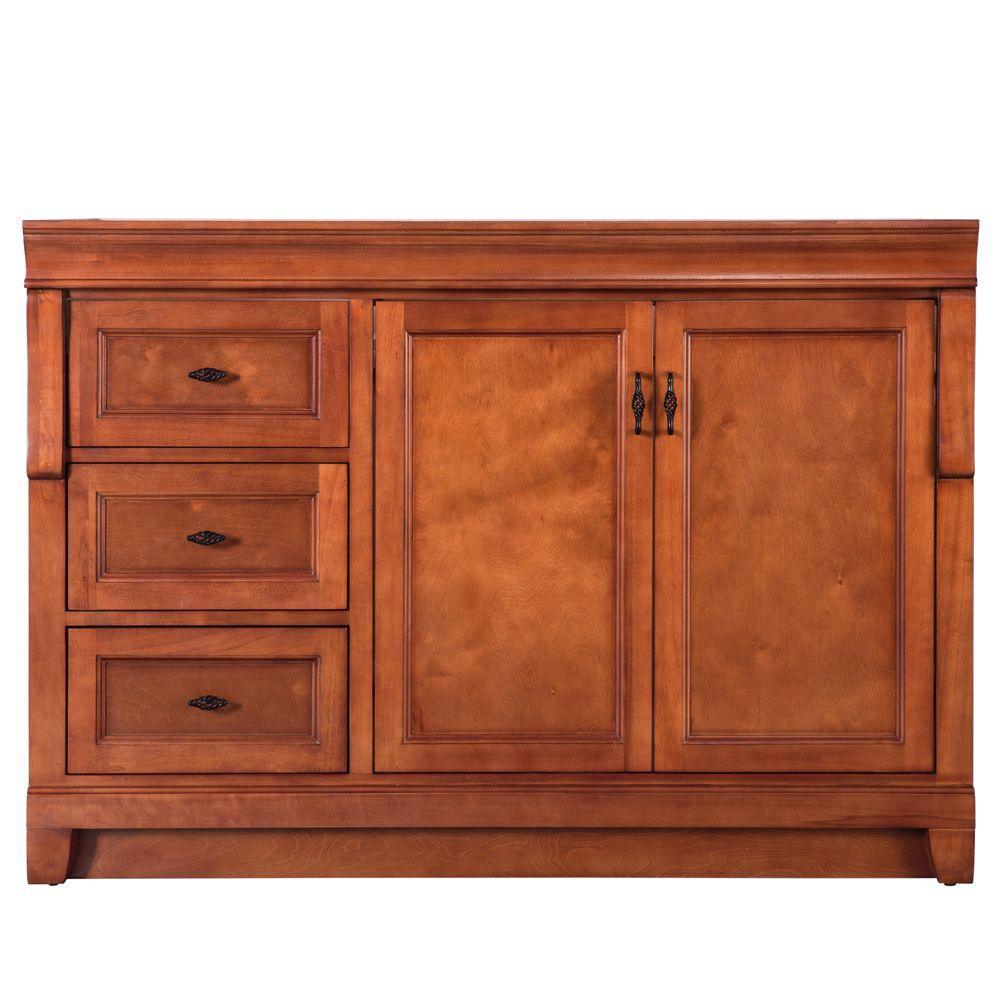 Naples 30 in. W Bath Vanity Cabinet Only in Tobacco with Right Hand Drawers - Super Arbor