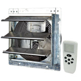 1200 CFM Silver Electric Powered Gable Mount Shutter Fan/Vent - Super Arbor