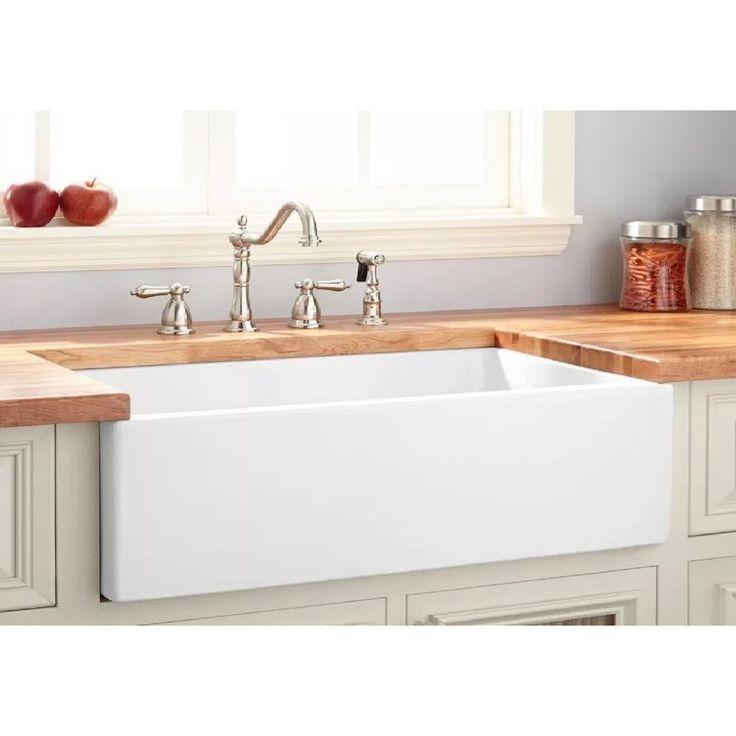 Farmhouse Apron Front Fireclay 36 in. x 18 in. x 10 in. Plain Single Bowl Kitchen Sink with Center Drain in White