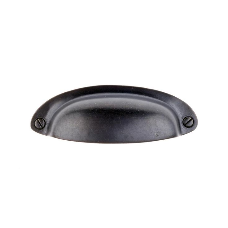 Rustic 3-1/2 in. Center-to-Center Antique Brass Drawer Cup Pull