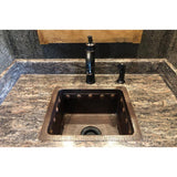 Dual Mount Copper 16 in. Single Bowl Barrel Strap Kitchen Sink in Oil Rubbed Bronze