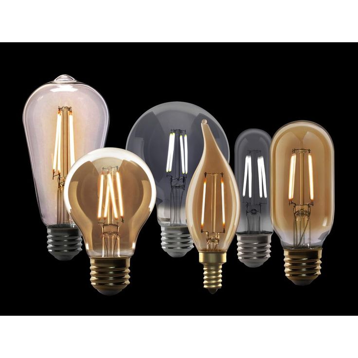 Feit Electric 25-Watt Equivalent B10 Dim Candelabra Amber Glass Vintage Edison LED Light Bulb w/ Spiral Filament Warm White (12-Pack)