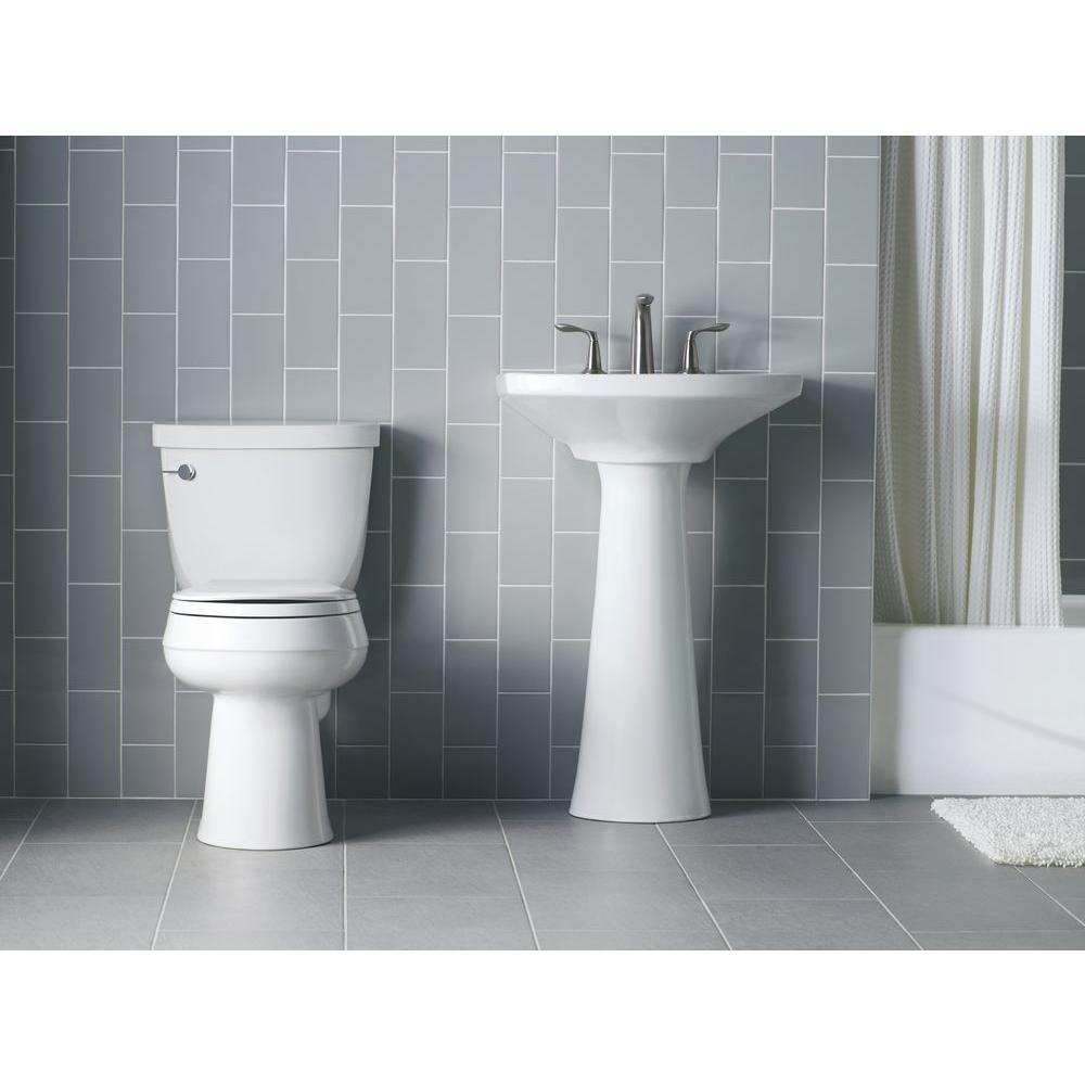 Cimarron Comfort Height 2-Piece 1.28 GPF Single Flush Round Toilet with AquaPiston Flush Technology in White - Super Arbor